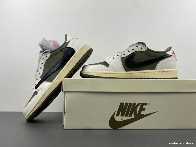 1 X MEDIUM LOW OLIVE OG AIR DM7866-200 SCOTT JORDAN TRAVIS 0719